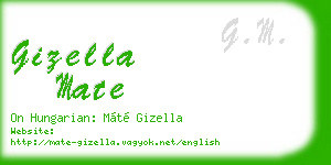 gizella mate business card