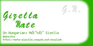 gizella mate business card